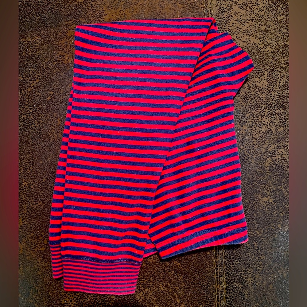 Hanna Anderson Leggings Red and Blue Gently Worn